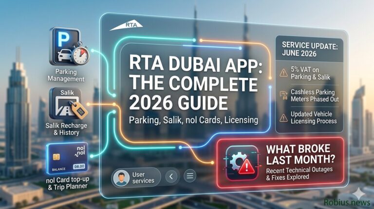 RTA Dubai App: The Complete 2026 Guide to Parking, Salik, nol Cards, Licensing — and What Broke Last Month