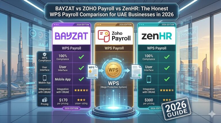 Bayzat vs Zoho Payroll vs ZenHR UAE 2026