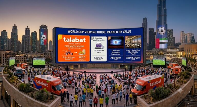 Every Legal Way to Watch World Cup 2026 in the UAE, Ranked by Price. The Cheapest One Is a Food Delivery App