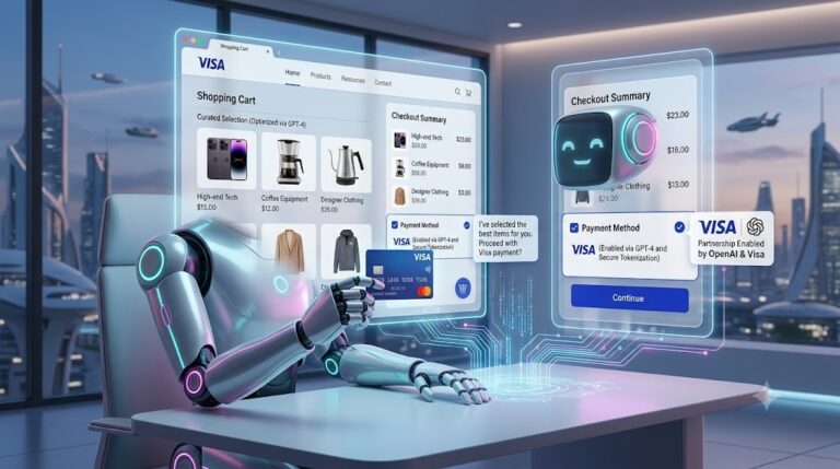Your AI Is About to Do Your Shopping. Visa and OpenAI Just Made It Official. Design a robot shopping using visa card online