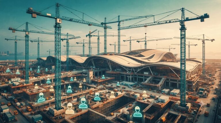 Al Maktoum Airport 120000 workers Dubai 2026