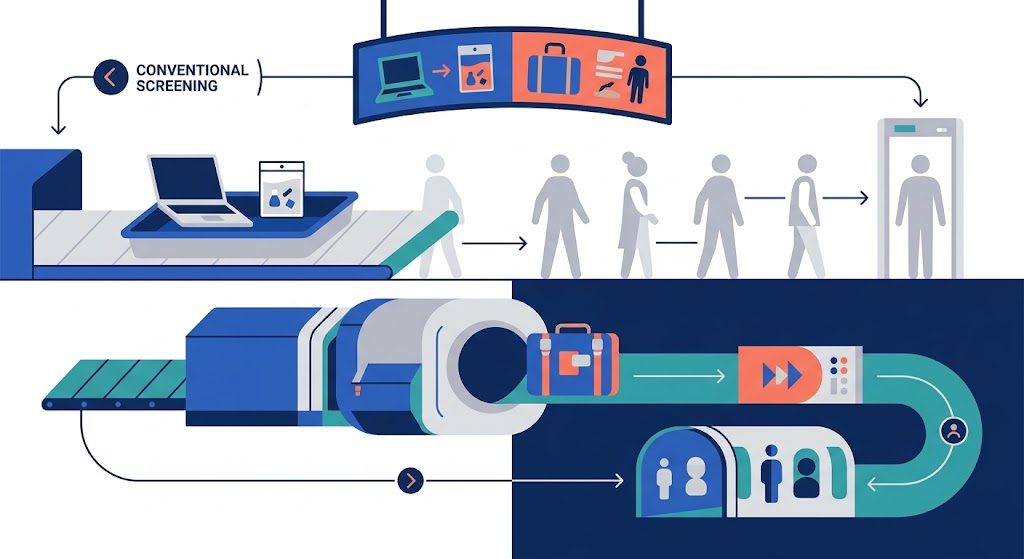 Dubai airport security scanners 2026
