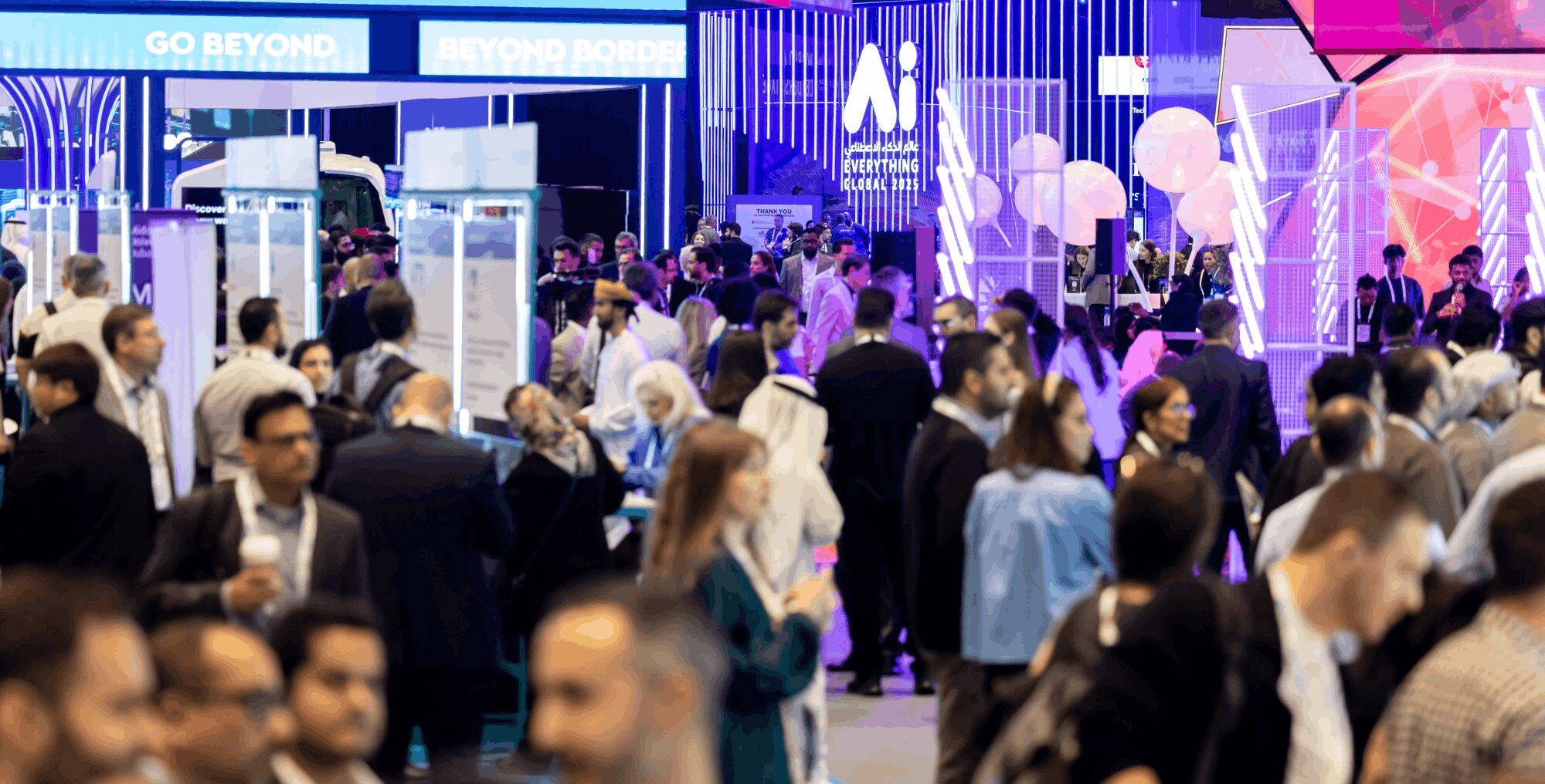 Ai Everything Abu Dhabi exhibition floor ahead of the 2026 event at ADNEC Centre.