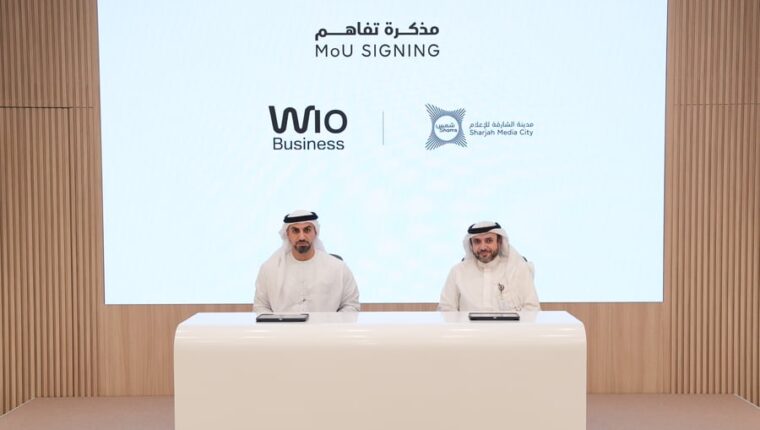 Shams and Wio Bank representatives at the memorandum of understanding signing
