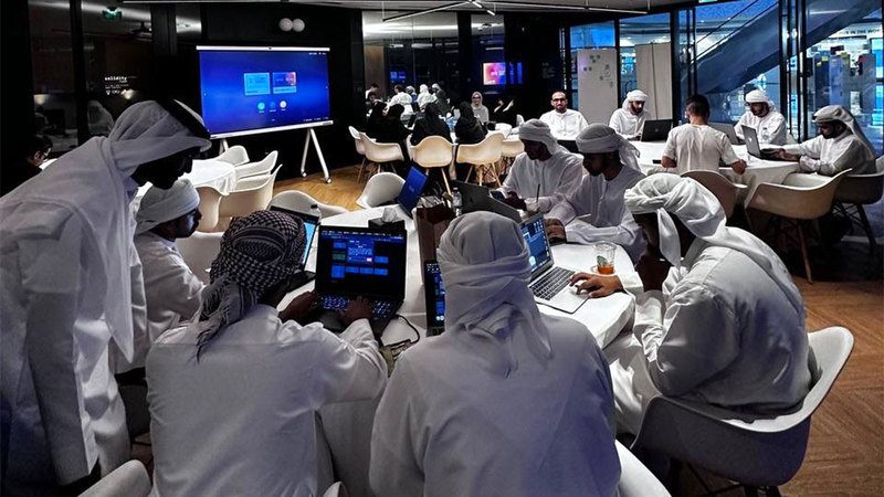 UAE students taking part in practical cybersecurity training